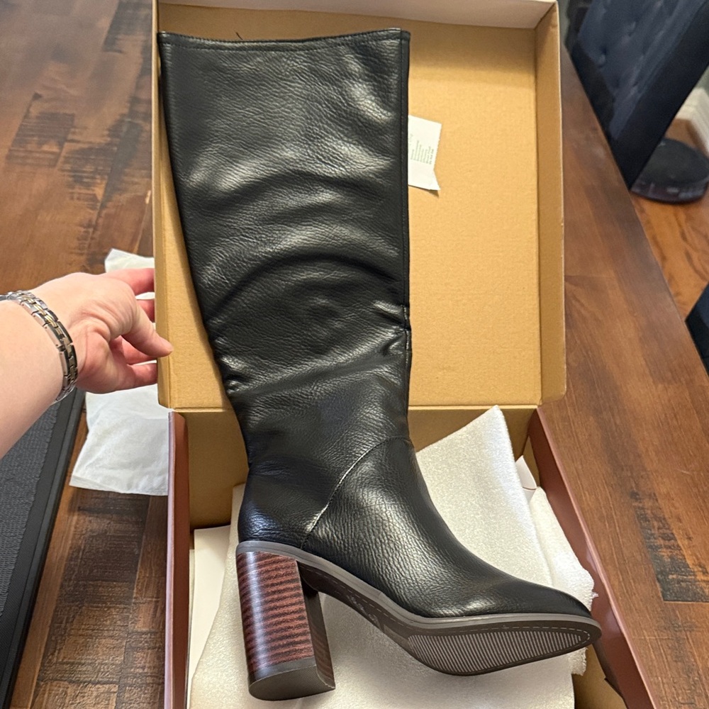 Black Knee High Boots